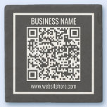 Create a Modern QR code Instantly  Stone Coaster<br><div class="desc">Simply add your website’s URL to instantly create a QR code that’s scannable by a smart phones camera.</div>