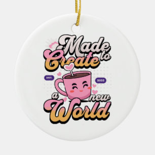 Create a new world ceramic tree decoration