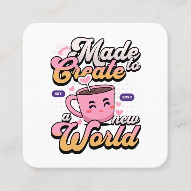 Create a new world square business card (Front)