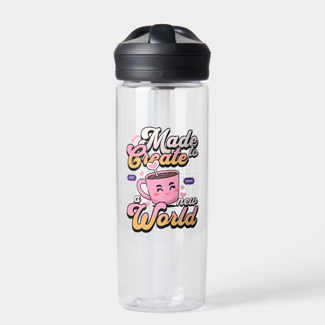 Create a new world water bottle (Front)