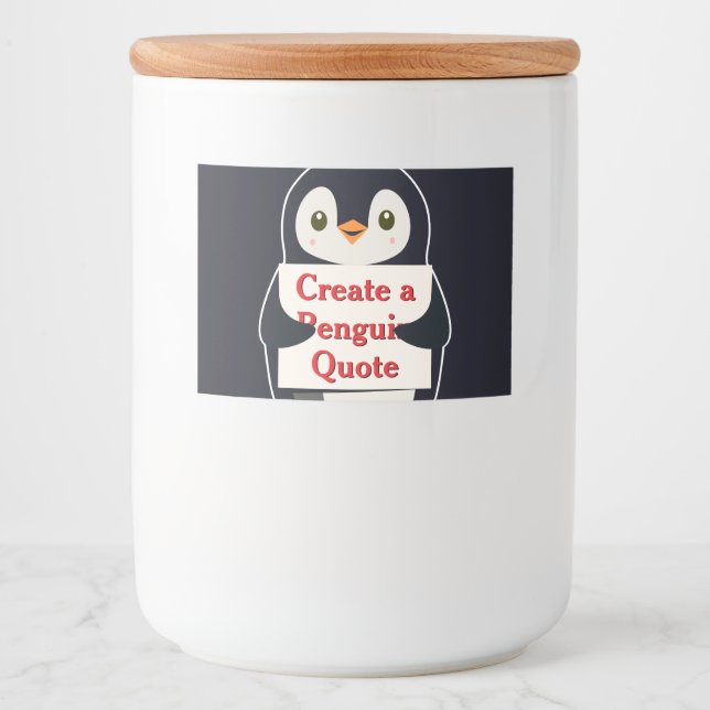 Create a Penguin Quote Food Label (Front)