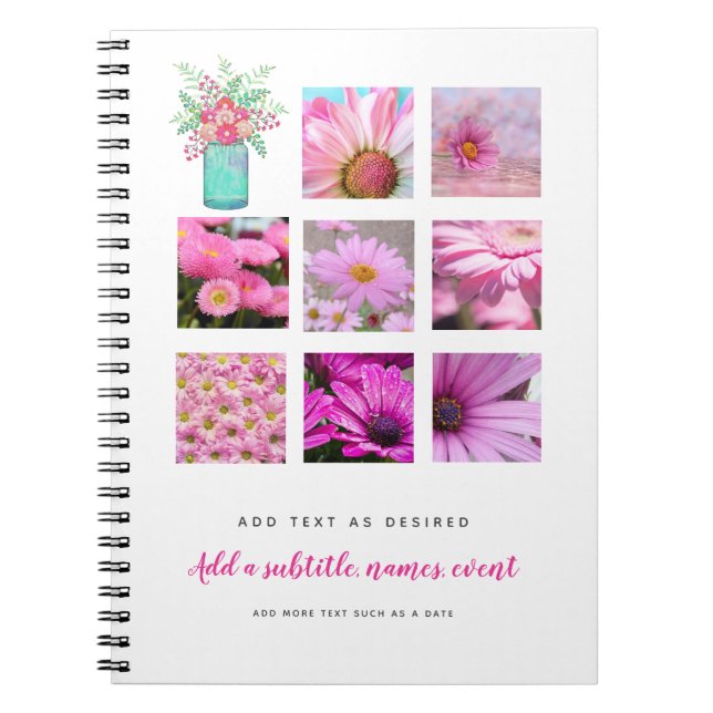 Create a Personalised Journal ADD PHOTOS and TEXT (Front)