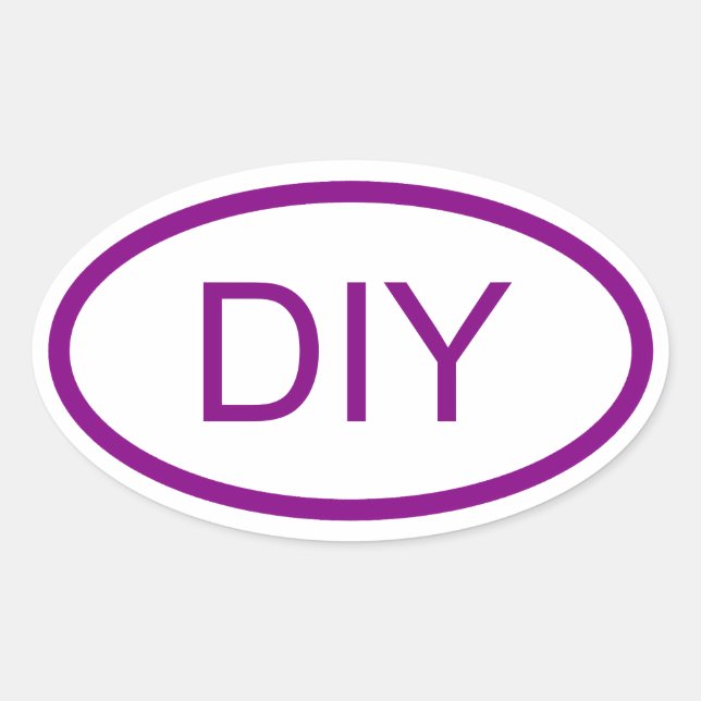 Create a Purple Euro Style Oval Sticker (Front)