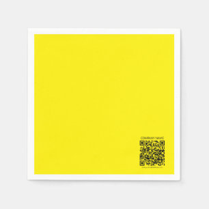Create a QR Code Easily Seen Bright Yellow Black Napkin