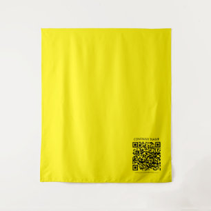 Create a QR Code Easily Seen Bright Yellow Black Tapestry
