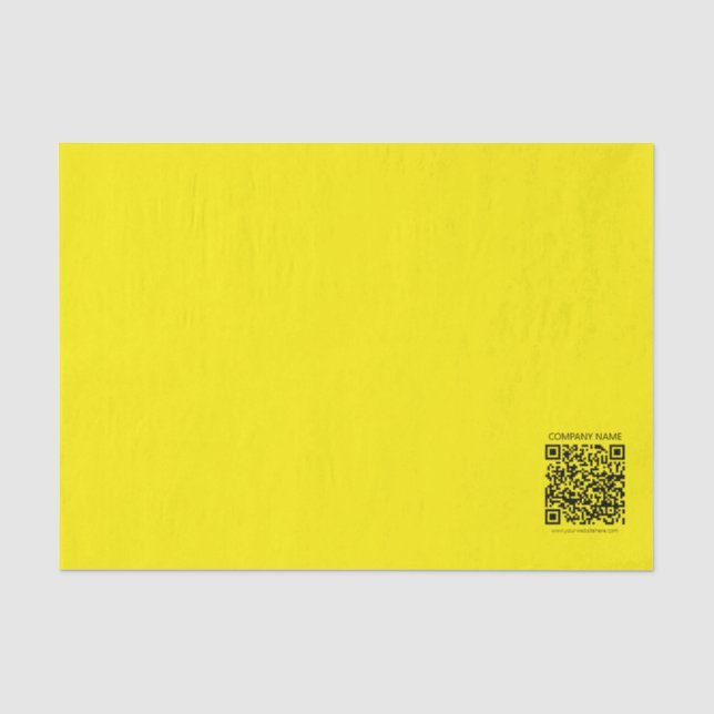 Create a QR Code | Easily Seen Bright Yellow Black Tissue Paper (Front)