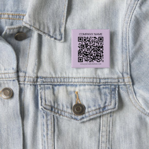 Create a QR Code Pale Lavender Violet 15 Cm Square Badge