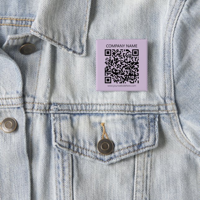 Create a QR Code | Pale Lavender Violet 15 Cm Square Badge (In Situ)