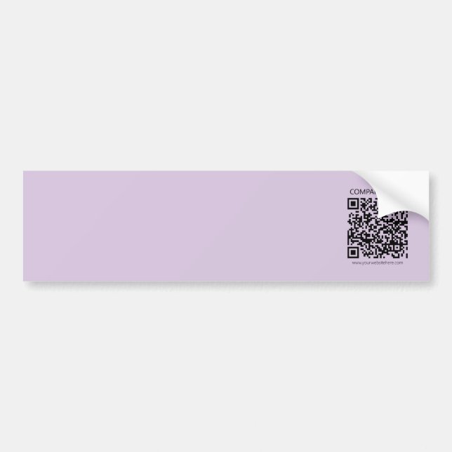 Create a QR Code | Pale Lavender Violet Bumper Sticker (Front)