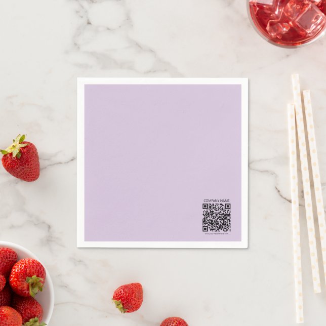 Create a QR Code | Pale Lavender Violet Napkin (Insitu)