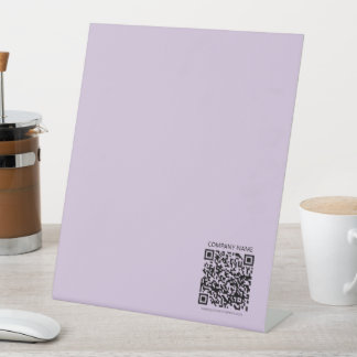 Create a QR Code | Pale Lavender Violet Pedestal Sign