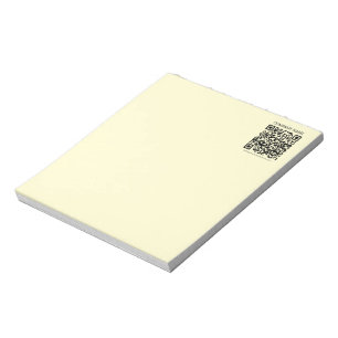 Create a QR Code Pale Yellow Notepad