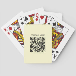 Create a QR Code Pale Yellow Playing Cards