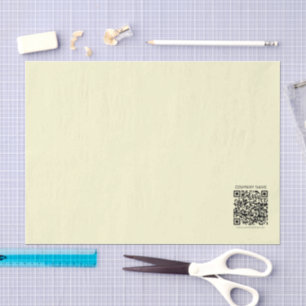 Create a QR Code Pale Yellow Tissue Paper