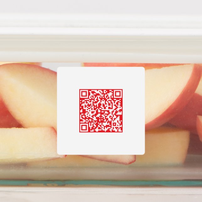 Create a Red (editable) QR code Waterproof (Affixed)