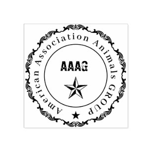 Create a Round Stamp with Stars Design