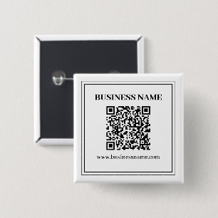 Create a Scannable QR code Black & White 15 Cm Square Badge