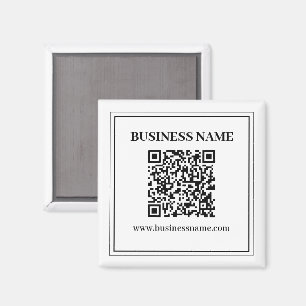 Create a Scannable QR code   Black & White Magnet