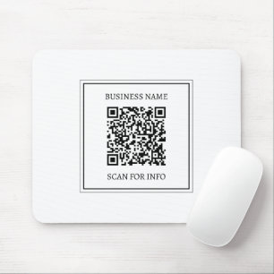 Create a Scannable QR code Black & White Mouse Pad