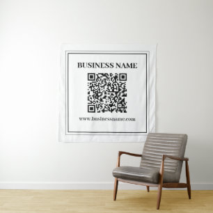 Create a Scannable QR code   Black & White Tapestry
