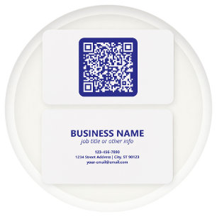 Create a Scannable QR code Editable Dark Blue