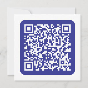 Create a Scannable QR code Editable Dark Blue Card