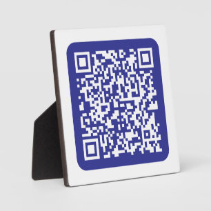 Create a Scannable QR code   Editable Dark Blue Plaque