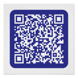 Create a Scannable QR code   Editable Dark Blue Poster