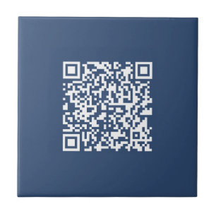 Create a Scannable QR Code   Faded Navy Blue  Tile