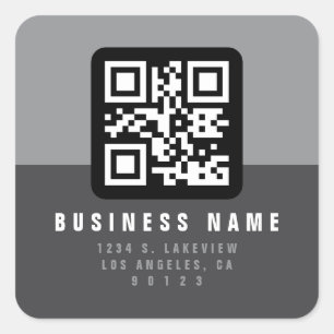 Create a Scannable QR Code   Modern Return Address Square Sticker