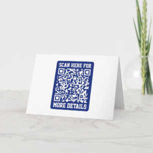 Create a Scannable QR code   Navy Blue (editable) Card
