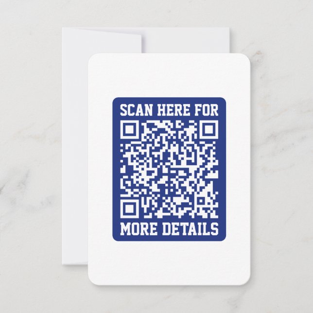 Create a Scannable QR code | Navy Blue (editable) Card (Front)