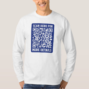 Create a Scannable QR code   Navy Blue (editable) T-Shirt