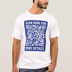 Create a Scannable QR code   Navy Blue (editable) T-Shirt