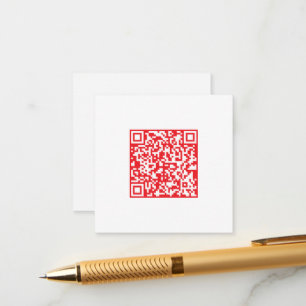 Create a Scannable Red (editable) QR code Enclosure Card