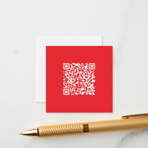 Create a Scannable Red (editable) QR code Enclosure Card