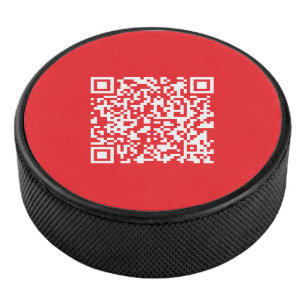 Create a Scannable Red (editable) QR code Hockey Puck