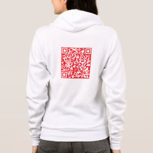 Create a Scannable Red (editable) QR code Hoodie