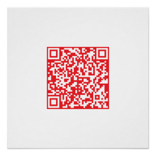 Create a Scannable Red (editable) QR code Poster
