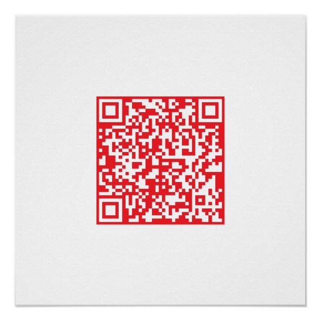 Create a Scannable Red (editable) QR code Poster (Front)