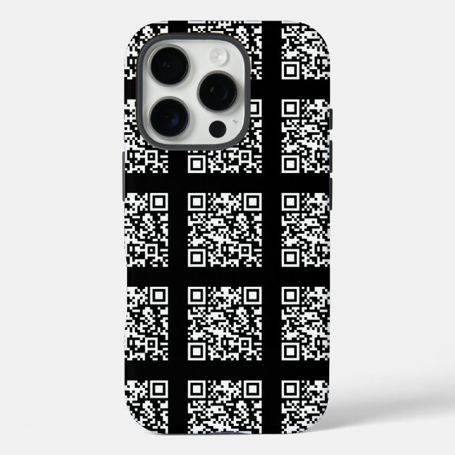Create a Tiled QR code Pattern | Editable Colour Case-Mate iPhone Case (Back)