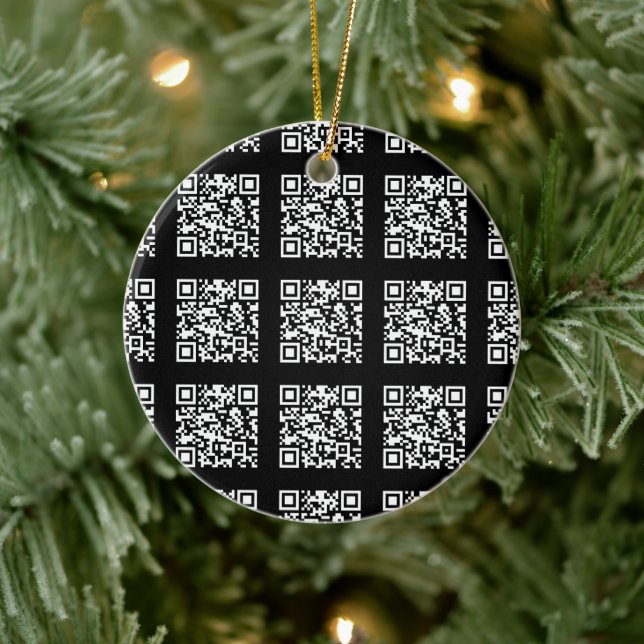 Create a Tiled QR code Pattern | Editable Colour Ceramic Tree Decoration (Tree)