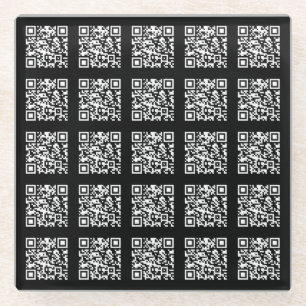 Create a Tiled QR code Pattern   Editable Colour Glass Coaster
