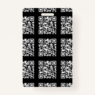 Create a Tiled QR code Pattern Editable Colour ID Badge