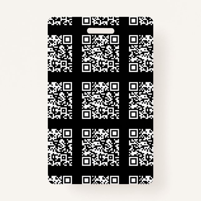 Create a Tiled QR code Pattern | Editable Colour ID Badge (Front)