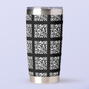 Create a Tiled QR code Pattern   Editable Colour Insulated Tumbler