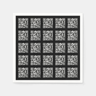 Create a Tiled QR code Pattern Editable Colour Napkin