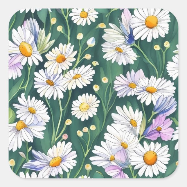 Create a timeless look with the classic beauty  square sticker (Front)