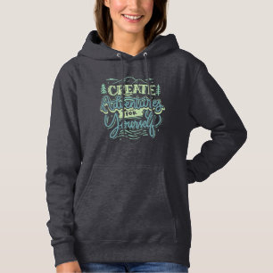 create adventures vintage style typography hiking hoodie