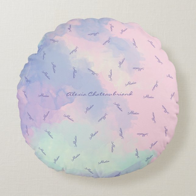 create an awesome personalised round cushion (Front)